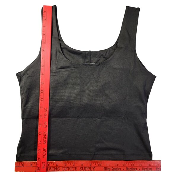 White Birch Built in Bra Tank Women L Ultra Soft Black Sleeveless Scoop Neck New - Picture 8 of 8